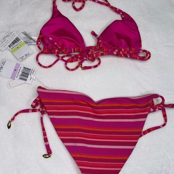 TRINA TURK SWIM Marai Halter Triangle Swim Top & Marai Halter Triangle Swim Top - Picture 6 of 13